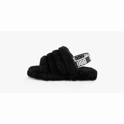 Chinelos UGG Fluff Yeah Criança Pretas | PT-ZQCAU